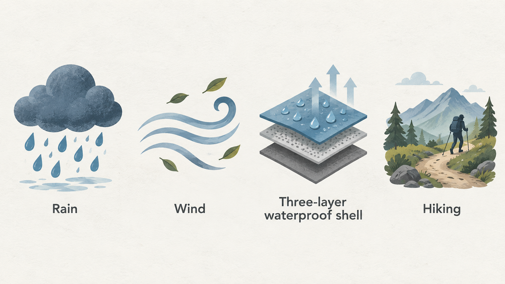 Introduce the two waterproof shell jackets being compared.